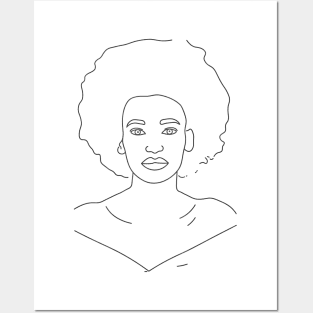 Line Drawing Portrait I Posters and Art